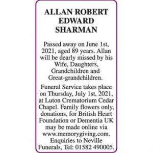 ALLAN ROBERT EDWARD SHARMAN