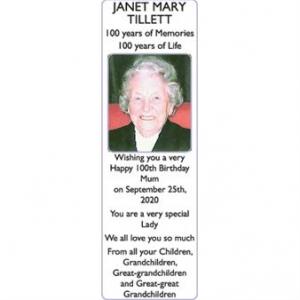 JANET MARY TILLETT