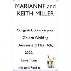 MARIANNE and KEITH MILLER