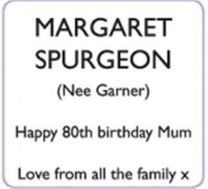 MARGARET SPURGEON