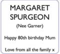 MARGARET SPURGEON