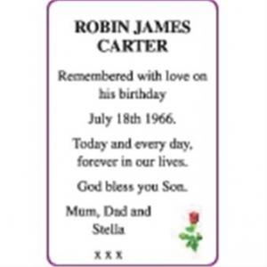 CARTER ROBIN JAMES