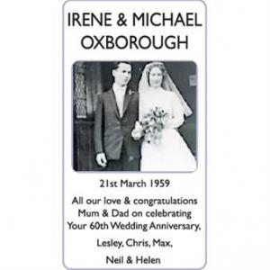 IRENE AND MICHAEL OXBOROUGH