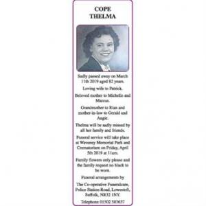 COPE THELMA