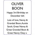 BOON OLIVER