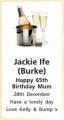 Jackie Ife (Burke)